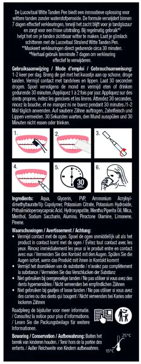 Lucovitaal Witte Tanden Pen - 2x2ml