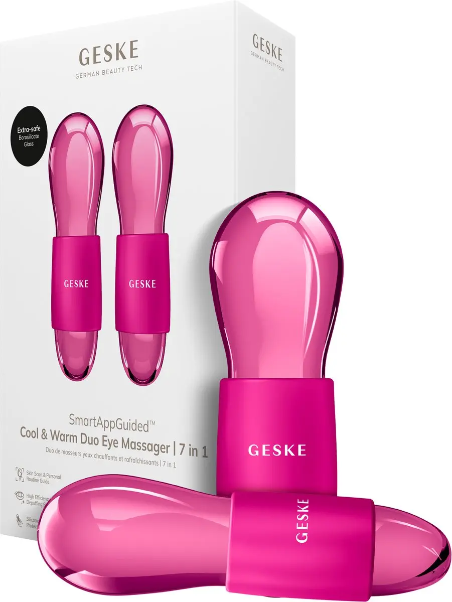 GESKE SmartAppGuided Cool & Warm Duo Oogmassageapparaat - 2 Stuks - Roze