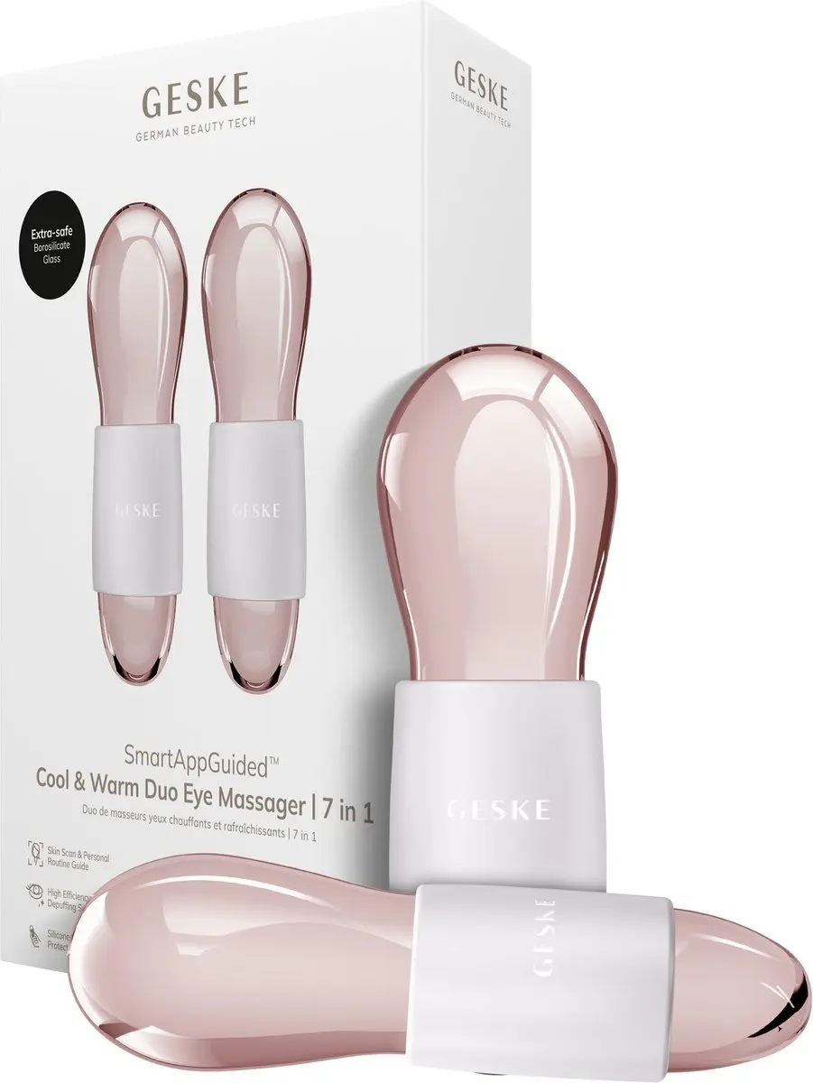 GESKE SmartAppGuided Cool & Warm Duo Oogmassageapparaat - 2 Stuks - Roze