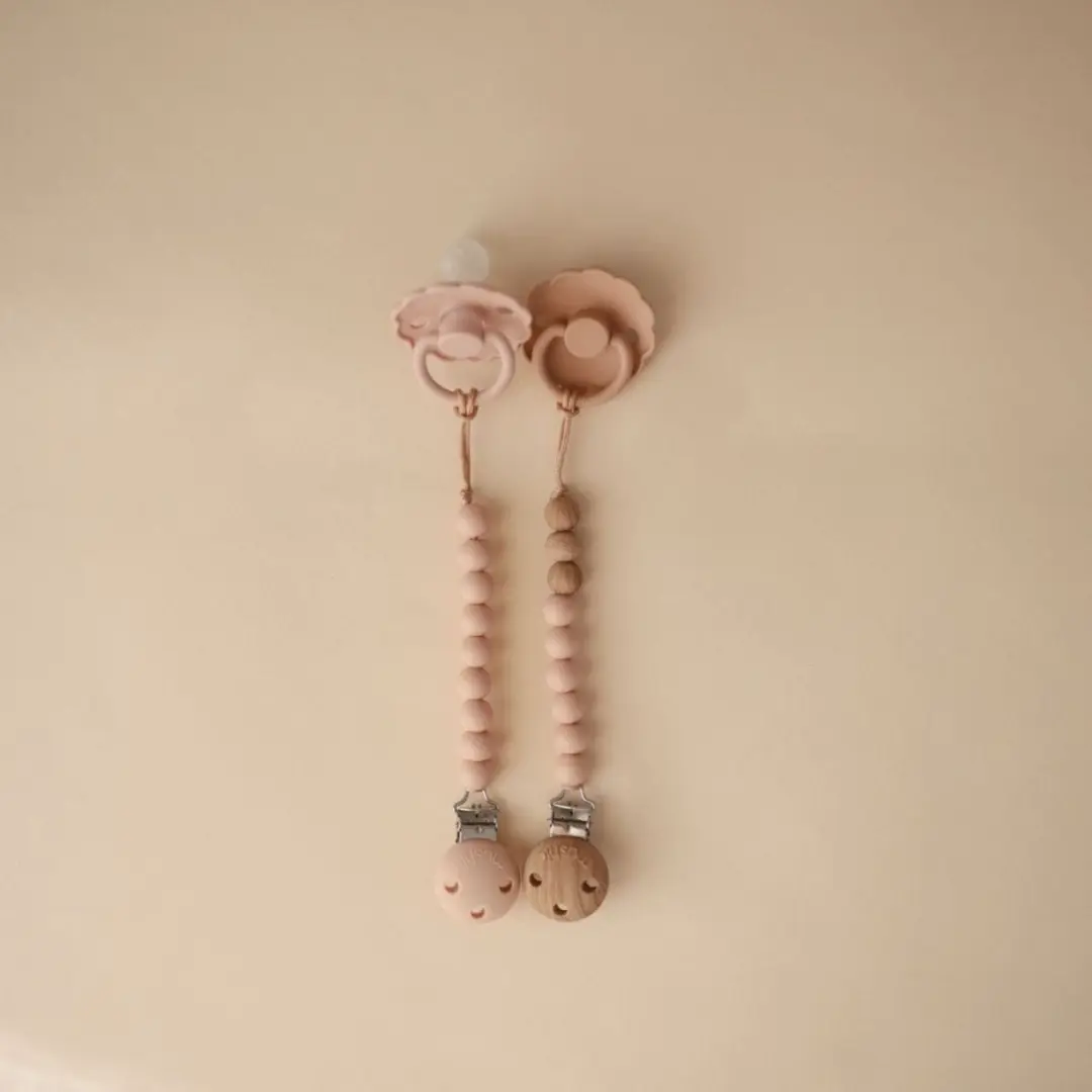 Mushie Halo Speenkoord Roze