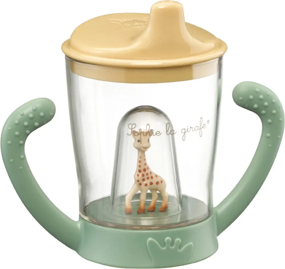 Sophie de Giraf Lekvrije Beker 200ml - Geel/Groen