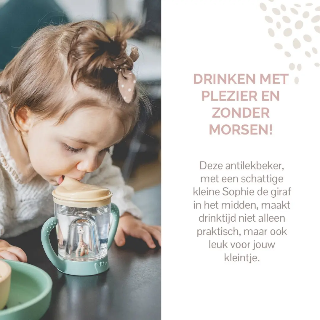Sophie de Giraf Lekvrije Beker 200ml - Geel/Groen