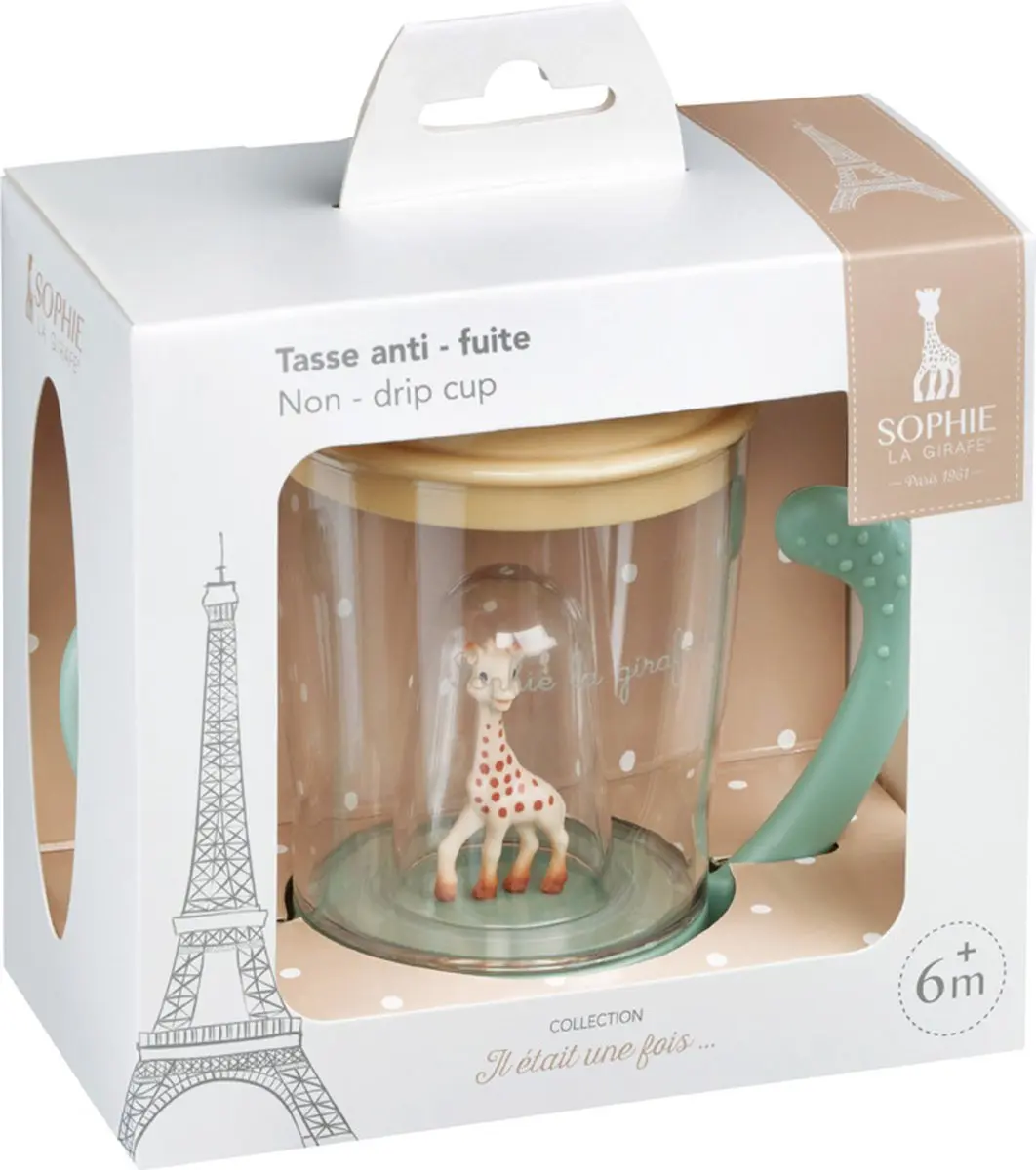 Sophie de Giraf Lekvrije Beker 200ml - Geel/Groen