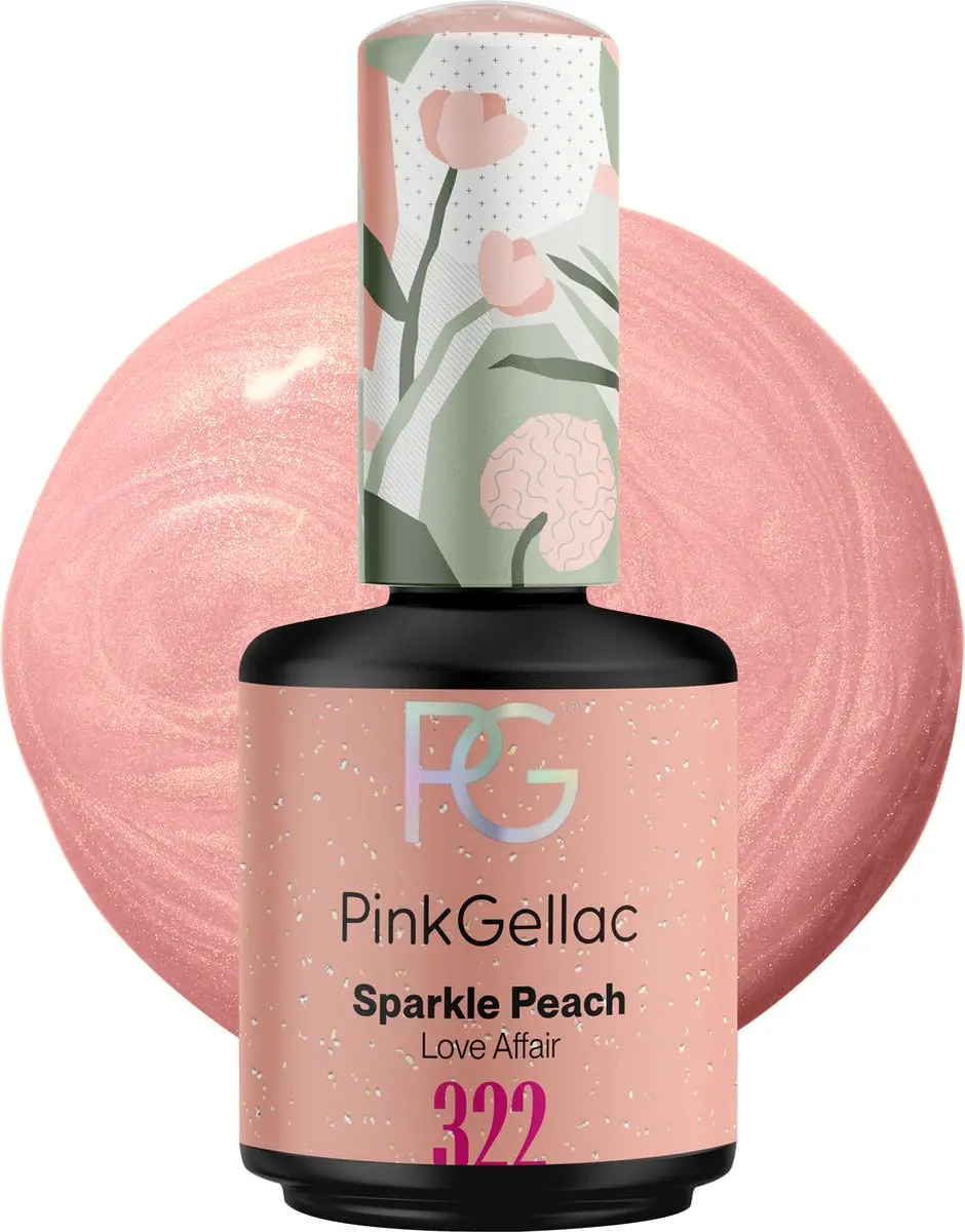 Pink Gellac 322 Sparkle Peach Gellak 15ml