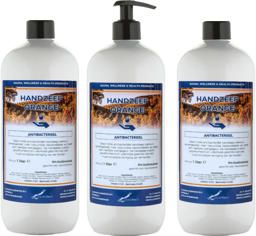 Splashbox Cosmetics Handzeep Orange 3 Liter - 3 Stuks