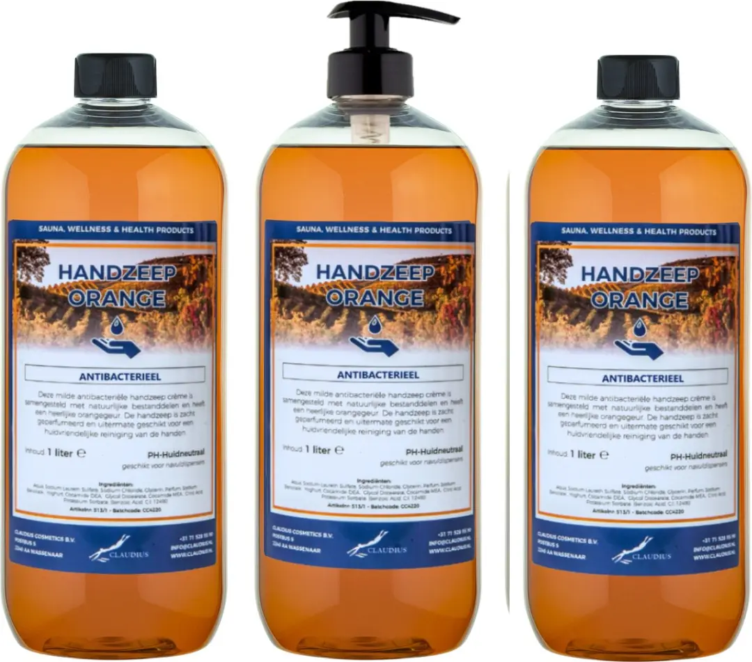 Splashbox Cosmetics Handzeep Orange 3 Liter - 3 Stuks