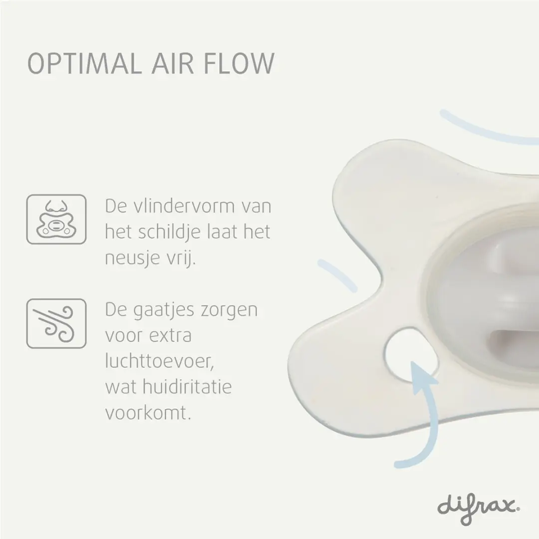 Difrax Dental Glow Orthodontische Fopspeen 0-6 Maanden - 2 Stuks
