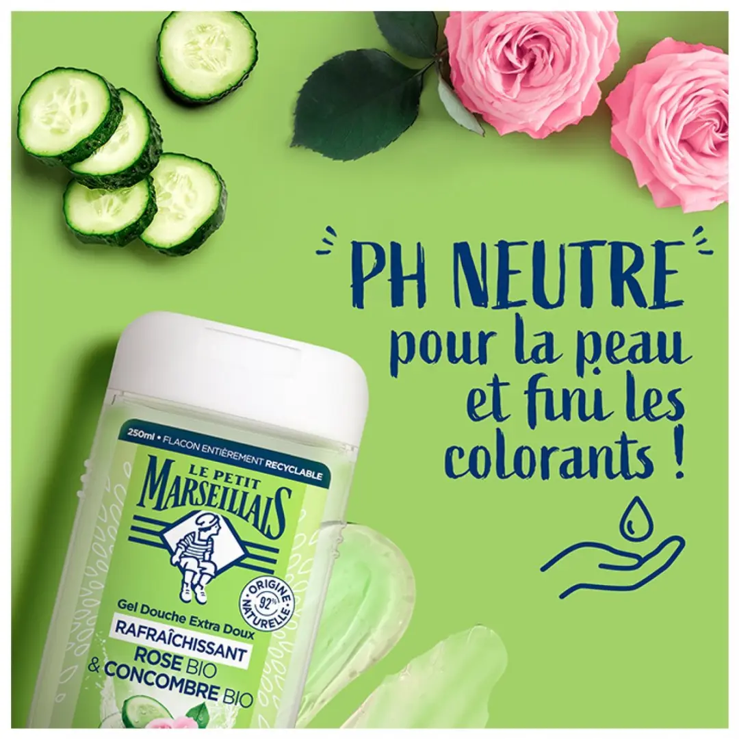 Le Petit Marseillais Douchegel Roos & Komkommer 250ml