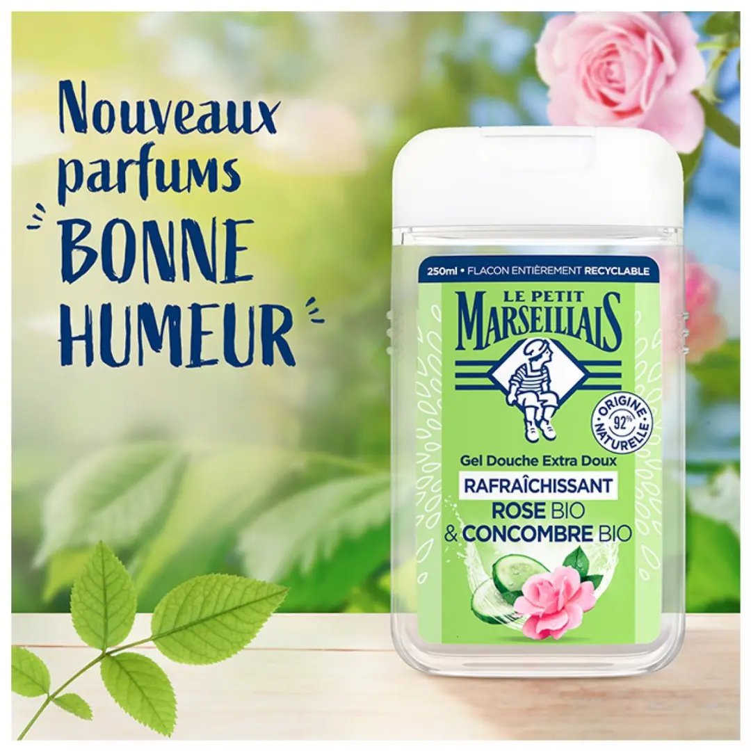 Le Petit Marseillais Douchegel Roos & Komkommer 250ml
