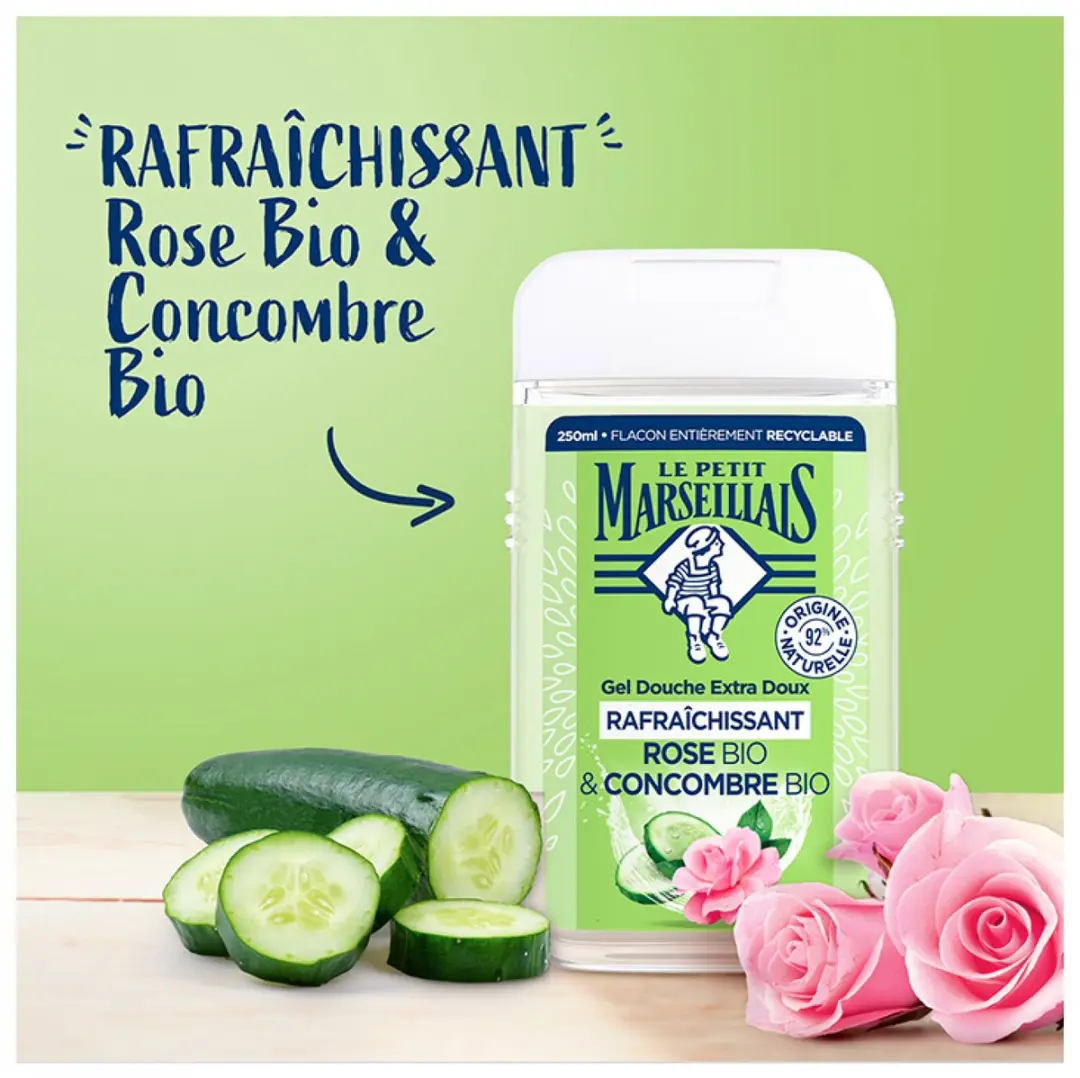 Le Petit Marseillais Douchegel Roos & Komkommer 250ml