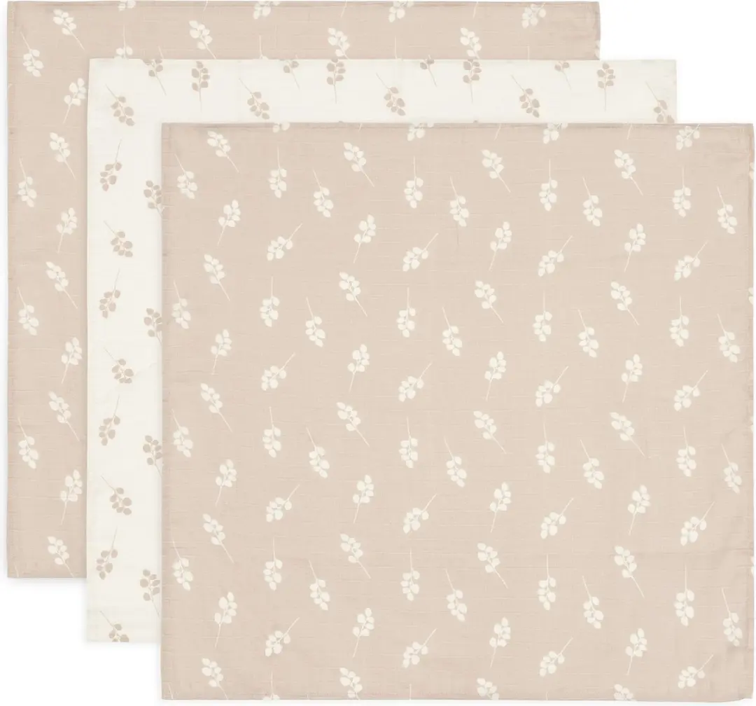 Jollein Hydrofiele Doek Small Twig Wild Rose - 70x70cm - 3 Stuks