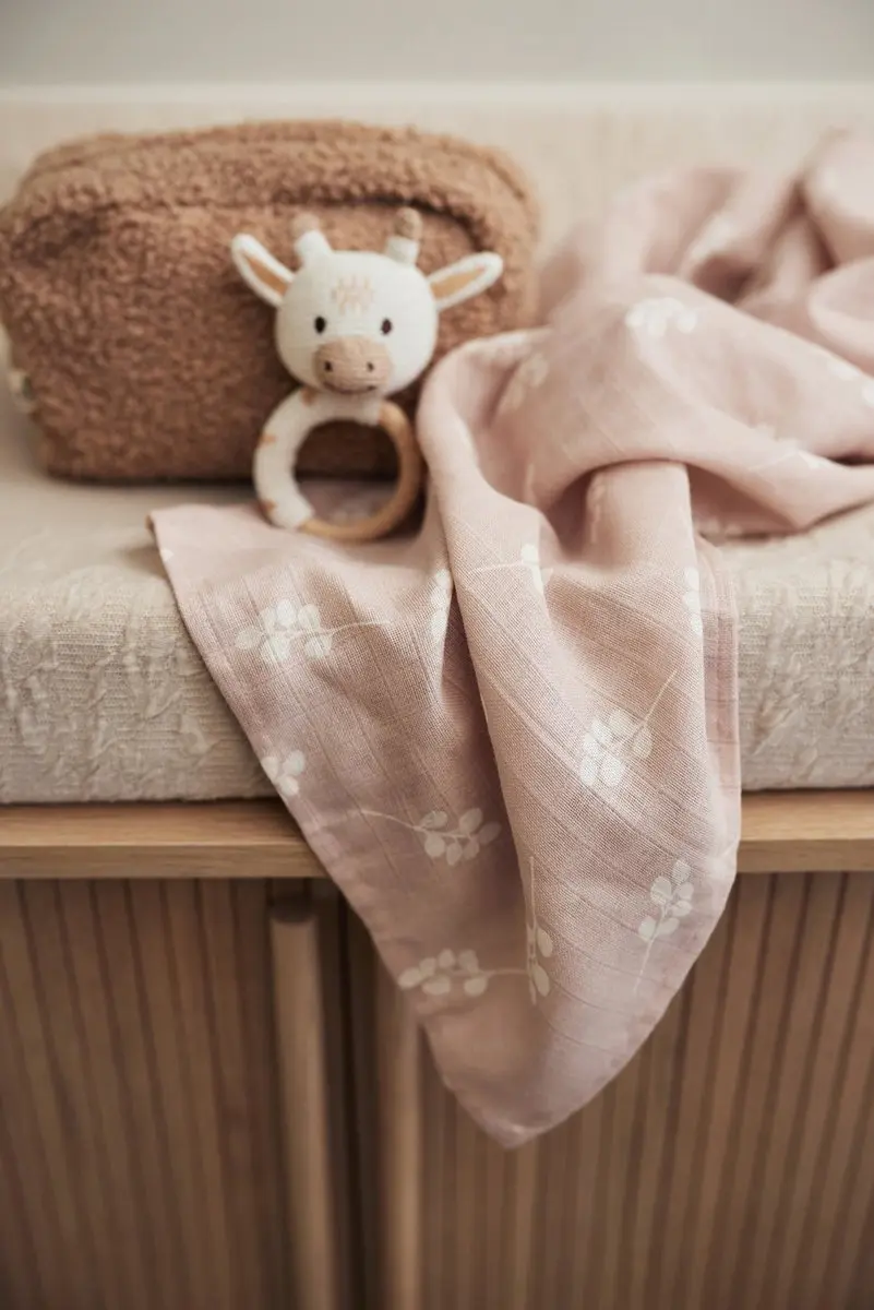 Jollein Hydrofiele Doek Small Twig Wild Rose - 70x70cm - 3 Stuks