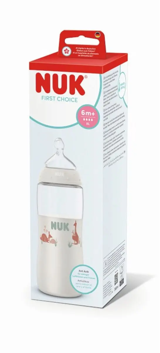NUK First Choice+ Babyfles 360ml - XL Speen - Taupe
