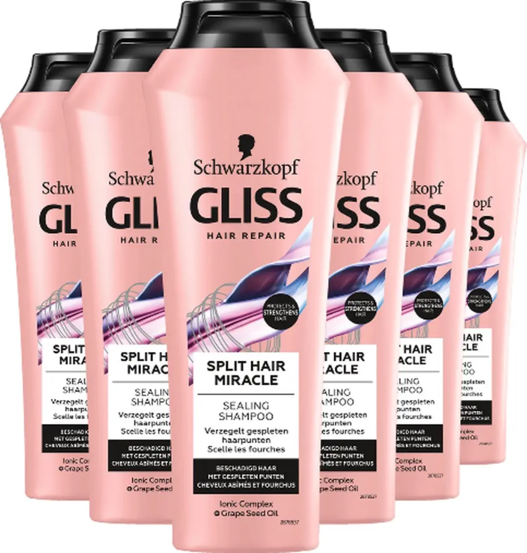 Gliss Kur Split Hair Miracle Shampoo - 6x 370ml