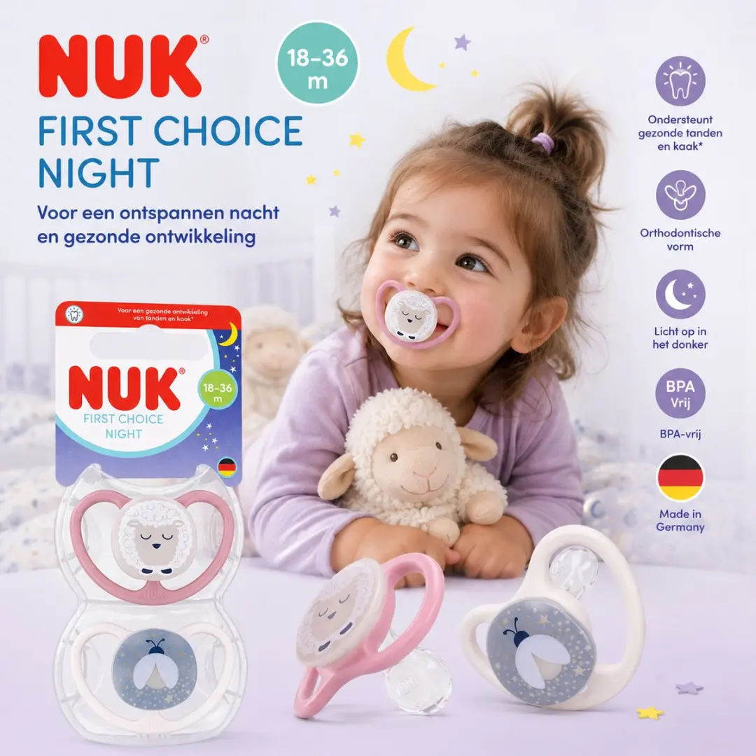 NUK Perfect Match Air Fopspenen 18-36 maanden - Blauw/Roz