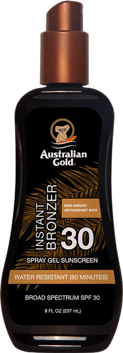 Australian Gold SPF30 Spray Gel met Bronzer 237ml