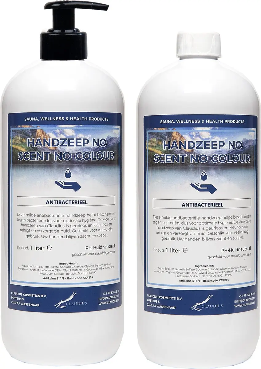 Splashbox Cosmetics Handzeep No Scent No Colour 2x1L