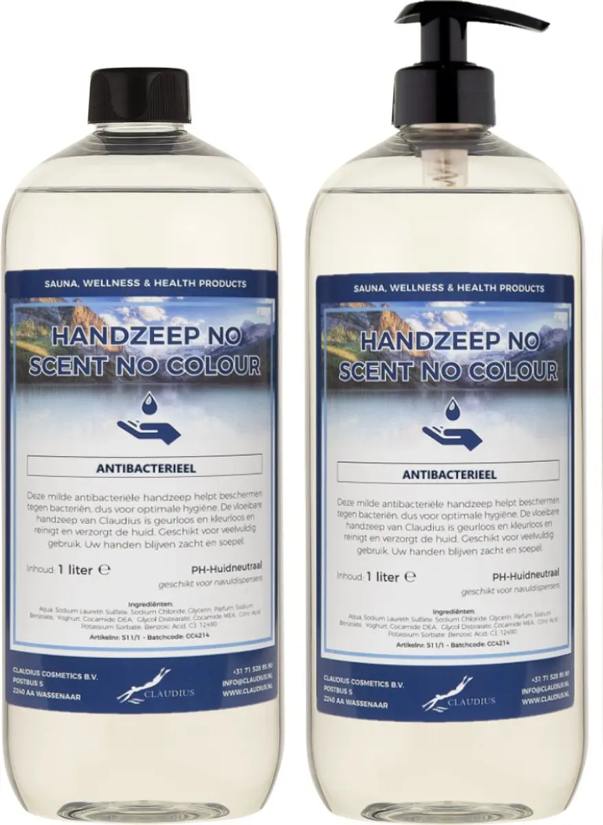 Splashbox Cosmetics Handzeep No Scent No Colour 2x1L