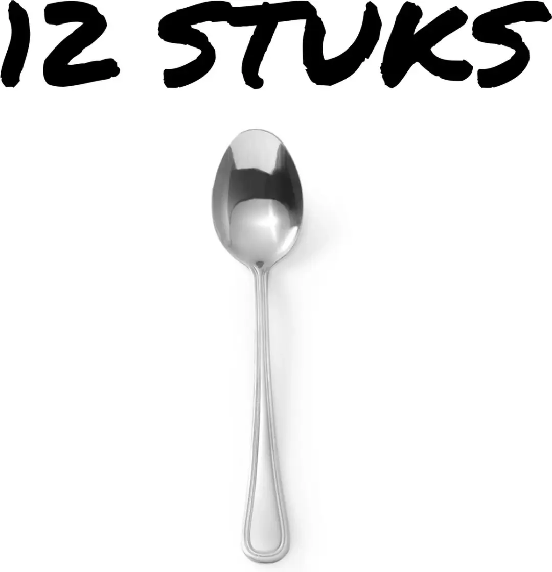 HENDI Koffielepels Kitchen Line - 12 Stuks - RVS