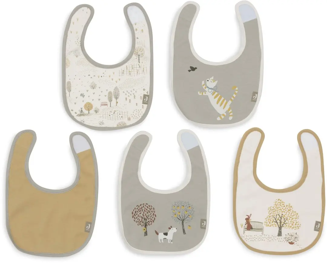 Jollein Slabbetjes Waterproof Tiny Park - 5 Stuks