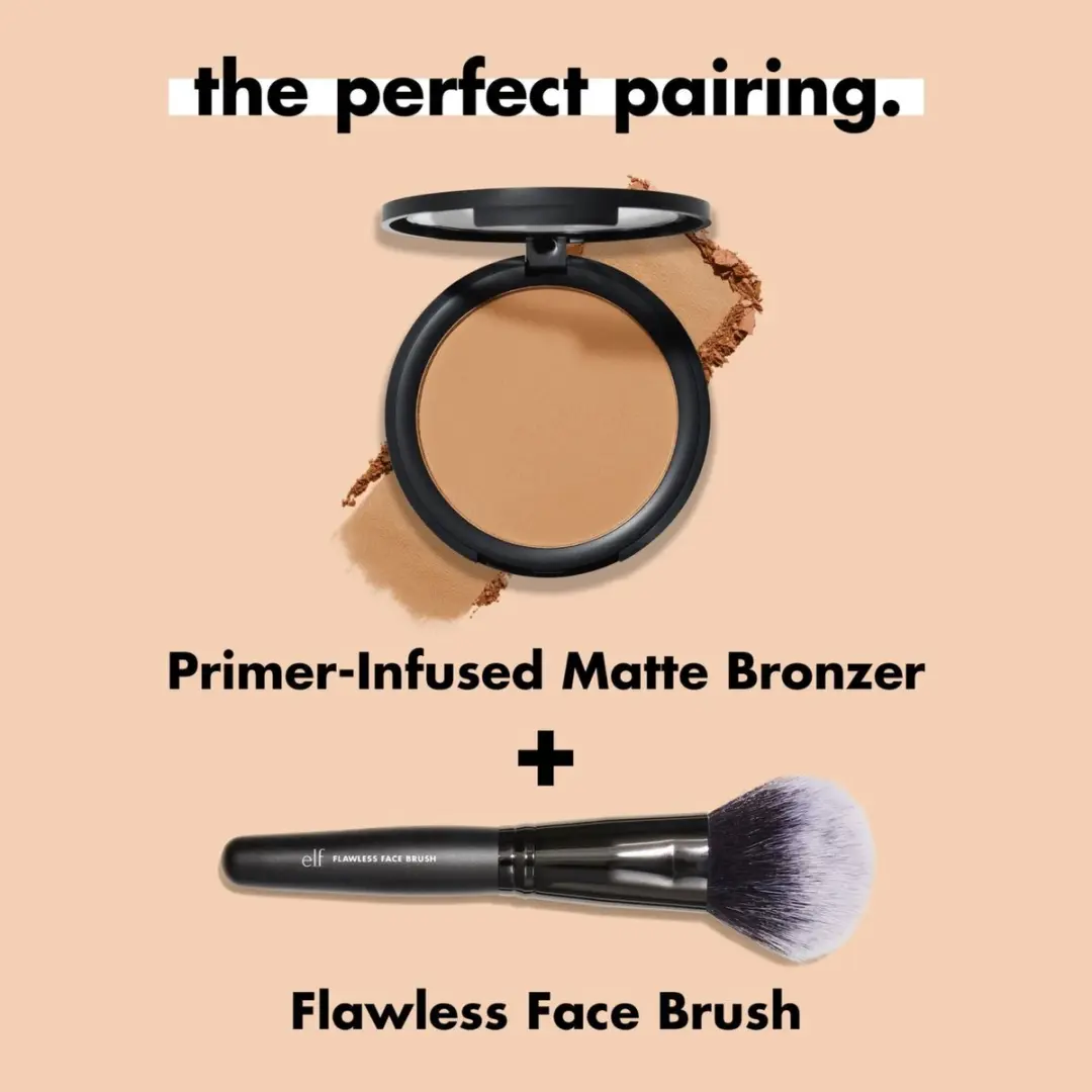 ELF Cosmetics Primer-Infused Matte Bronzer Sun-Soaked 10g - afbeelding 6 van 6