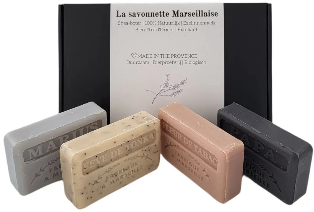 Savon de Marseille Brievenbuscadeau 4 Stuks