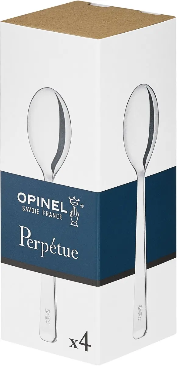 Opinel Perpétue Koffielepelset 4-delig - RVS - Zilver