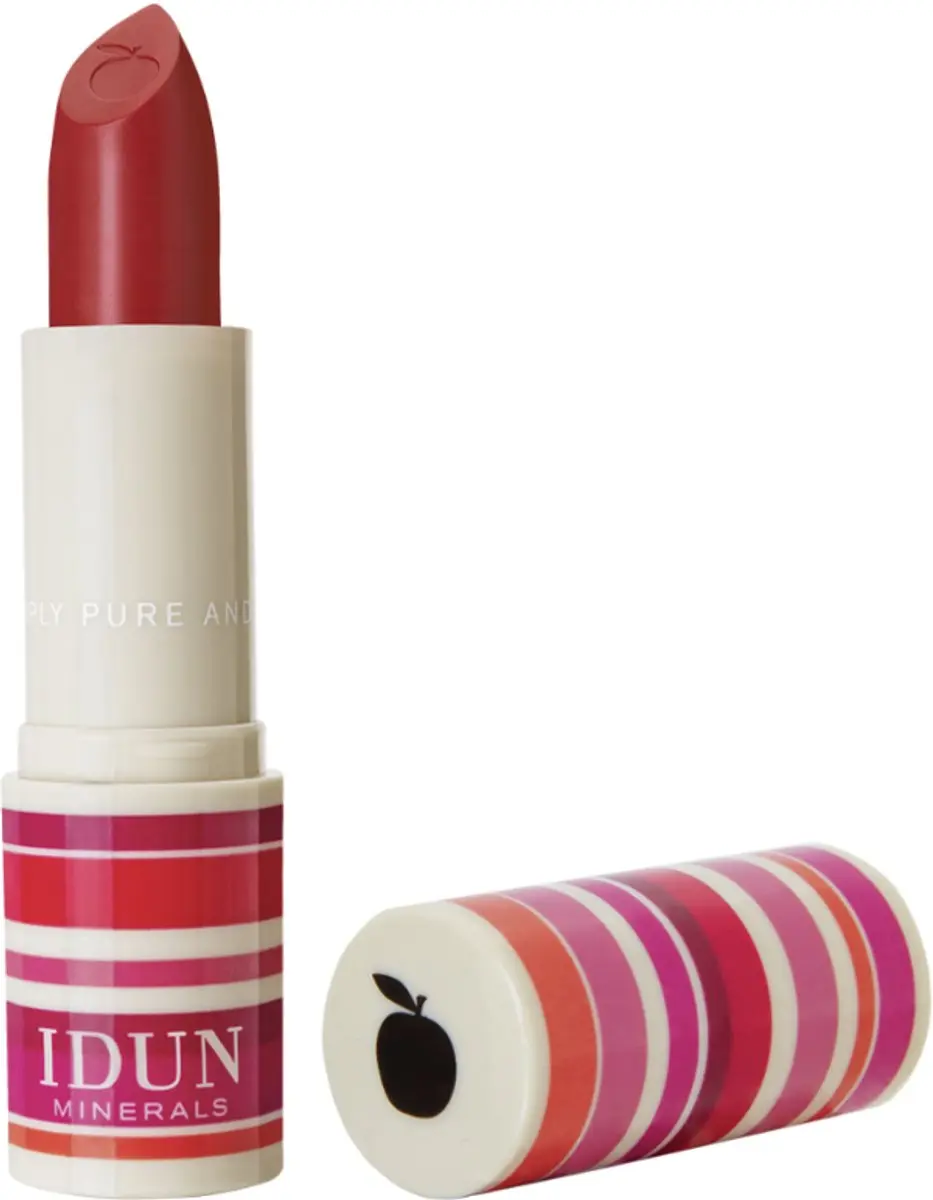 Idun Minerals Lipstick Matt Krusbär - Rood 4g