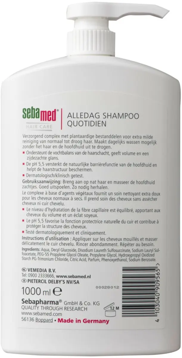 Sebamed Alle Dag Shampoo Pomp 3x1000ml