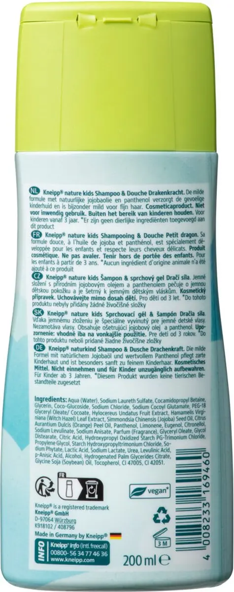 Kneipp Shampoo & Douche Drakenkracht 3x200ml