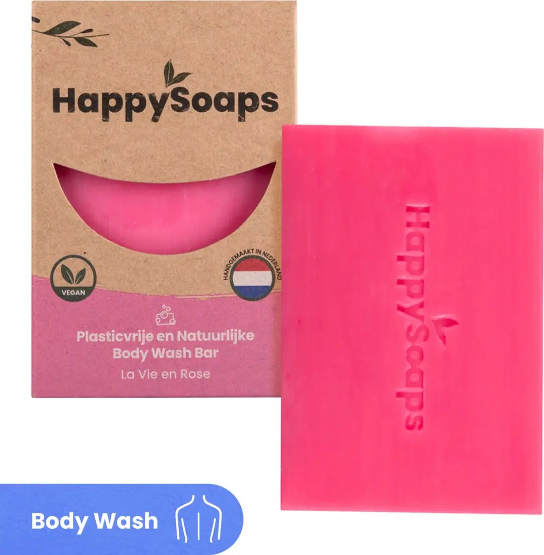 HappySoaps Body Wash Bar La Vie en Rose 100g