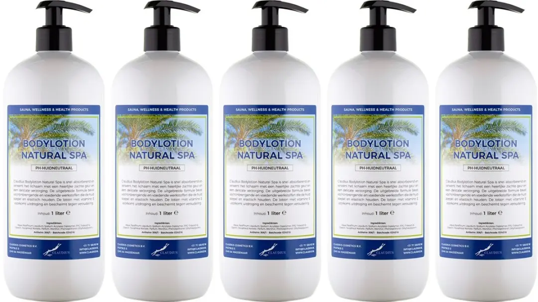 Splashbox Cosmetics Bodylotion Natural Spa 1L - 5 Stuks