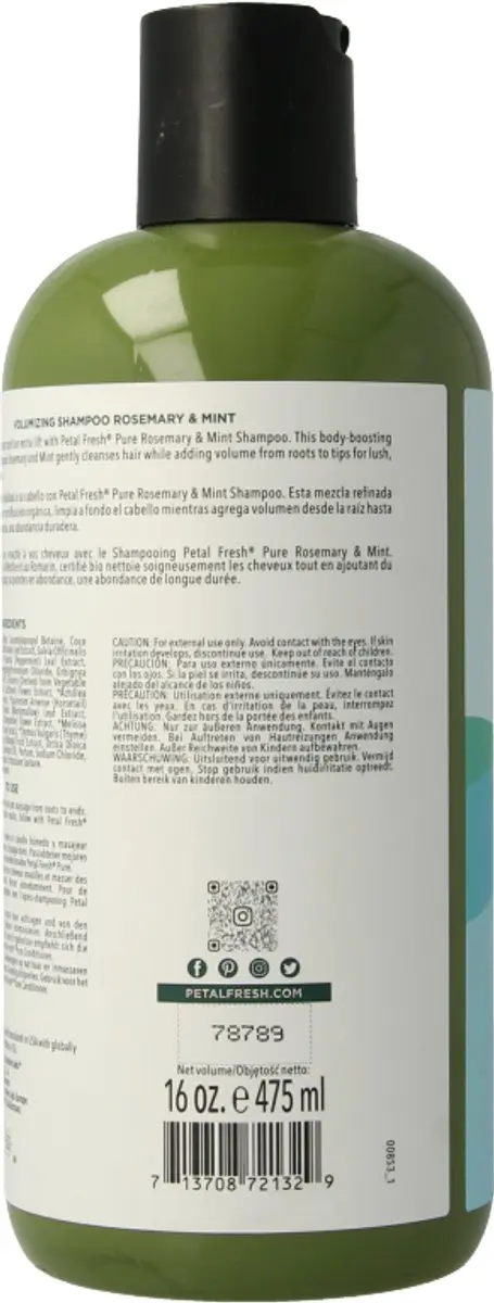 Petal Fresh Rosemary & Mint Unisex Shampoo 475ml