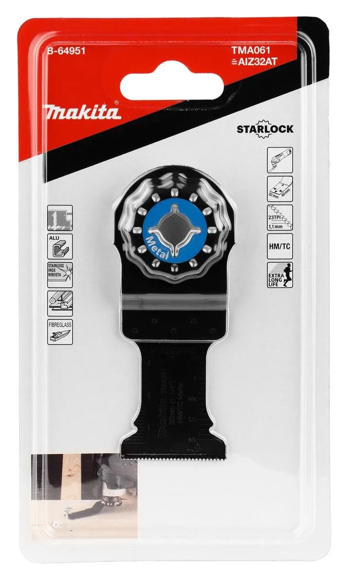 Makita TMA061 Invalzaagblad 32mm RVS - Oscillerend