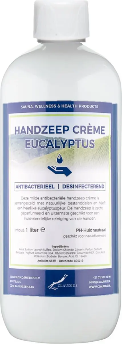 Splashbox Cosmetics Handzeep Crème Eucalyptus 1L