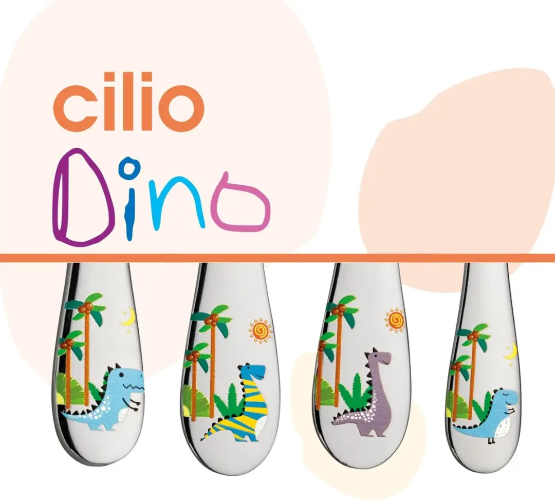 Cilio Kinderbestek Dino 4-delig - 4 Stuks - Meerkleurig