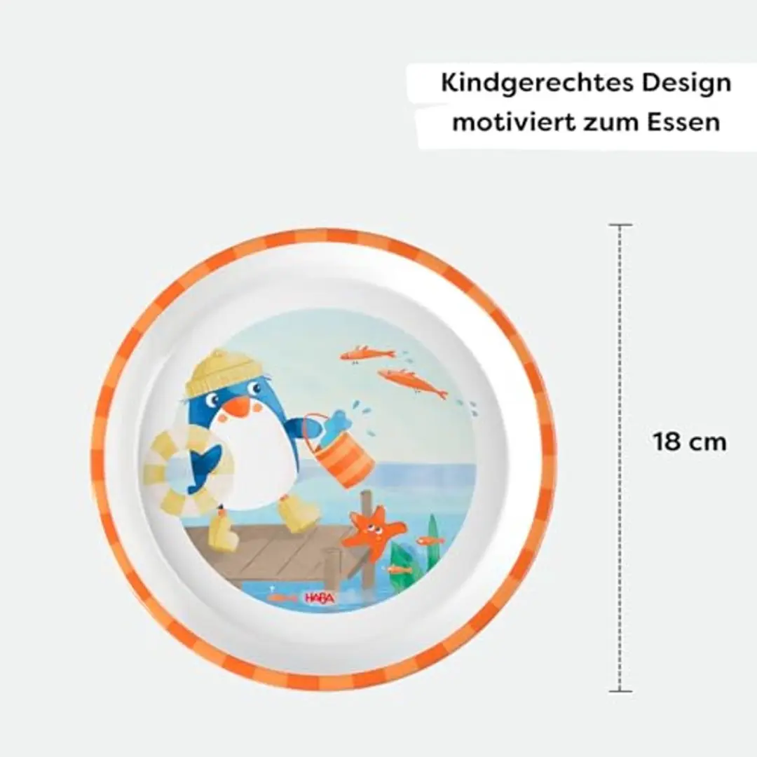 Haba Pinguïn Teller - Melamine 18cm Multicolor