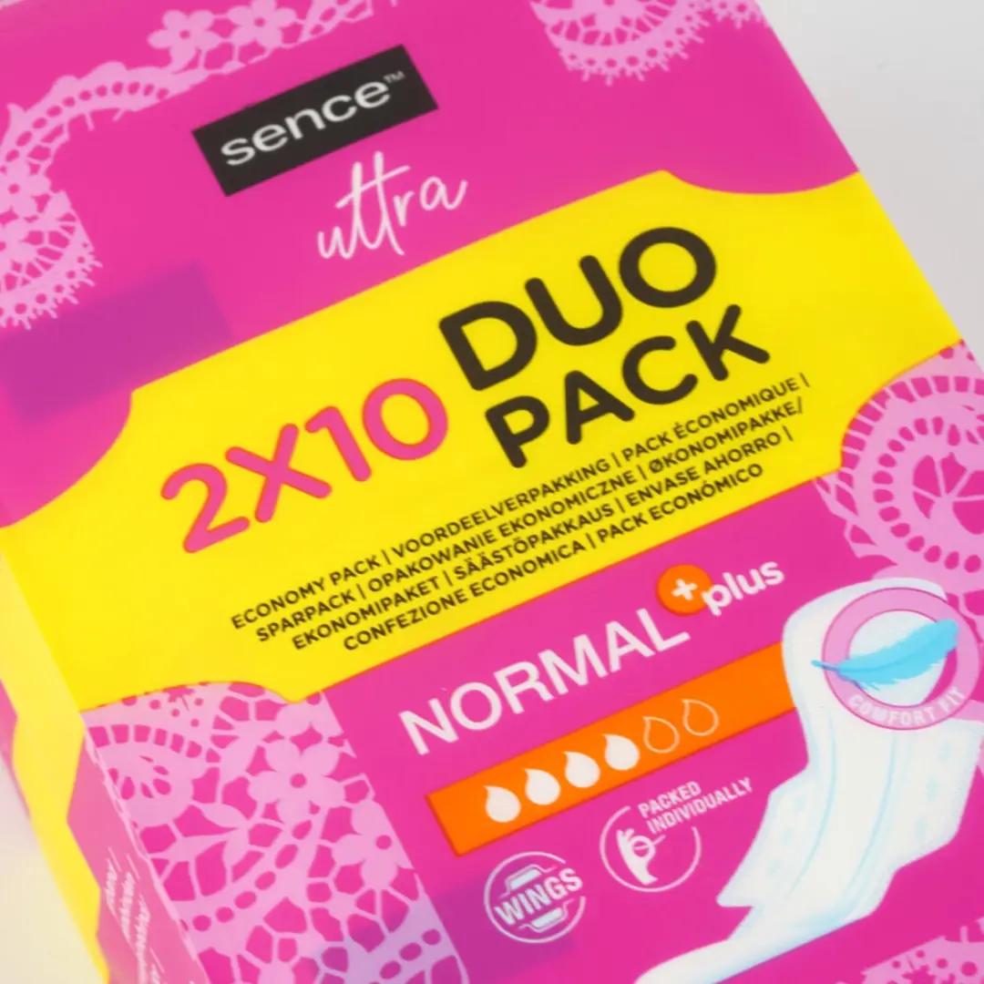Sence Maandverband Normal 20 Stuks (6x) - Roze/Wit