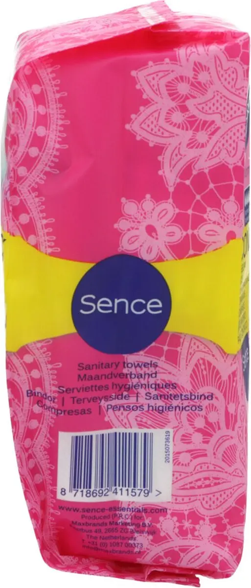 Sence Maandverband Normal 20 Stuks (6x) - Roze/Wit