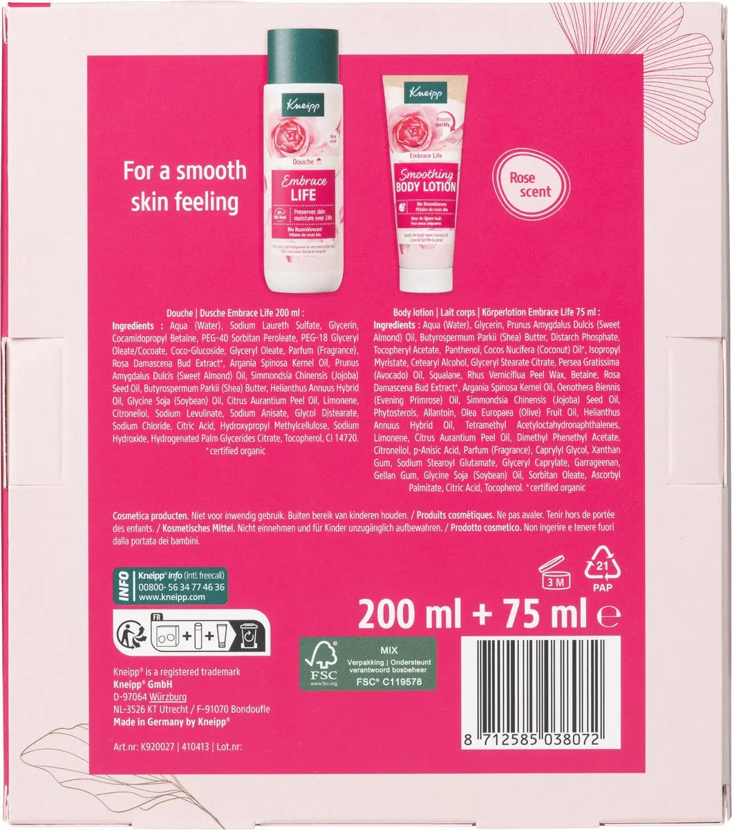 Kneipp Embrace Life Favorieten Geschenkset - 275ml