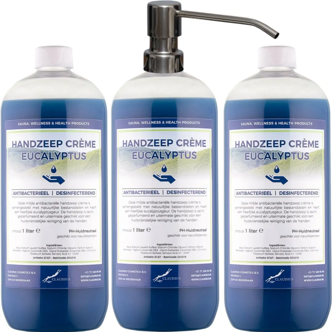 Splashbox Cosmetics Handzeep Crème Eucalyptus 1L