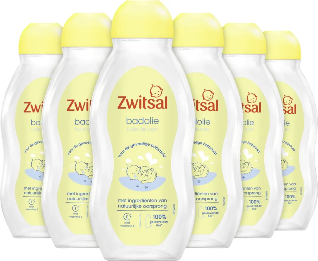 Zwitsal Baby Badolie 200ml - 6 Stuks