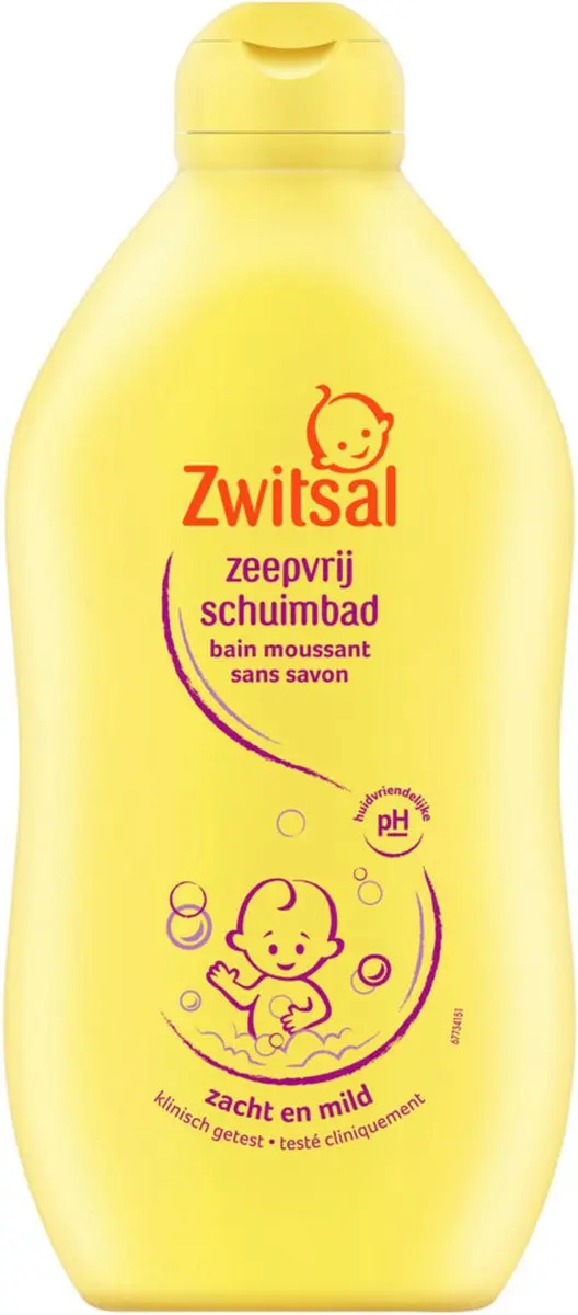 Zwitsal Schuimbad Zeepvrij 400ml - 6 Stuks