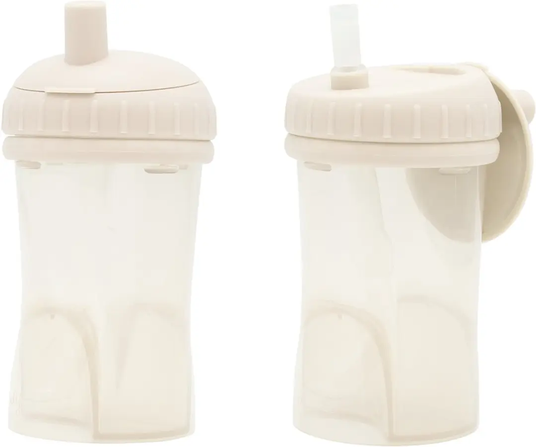 Difrax Anti Lek Rietjesbeker 250ml - 2 Stuks Lichtgroen