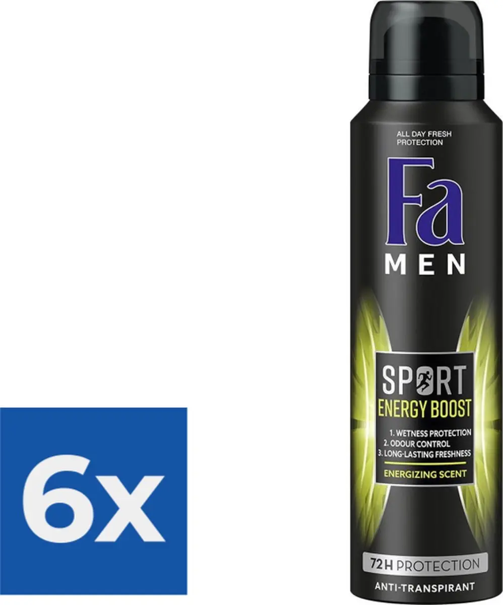 Fa Men Deospray Sport Power Boost - 6 Stuks