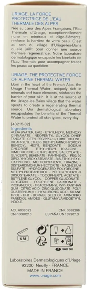 Uriage Bariederm Cica-Creme SPF50+ 40ml