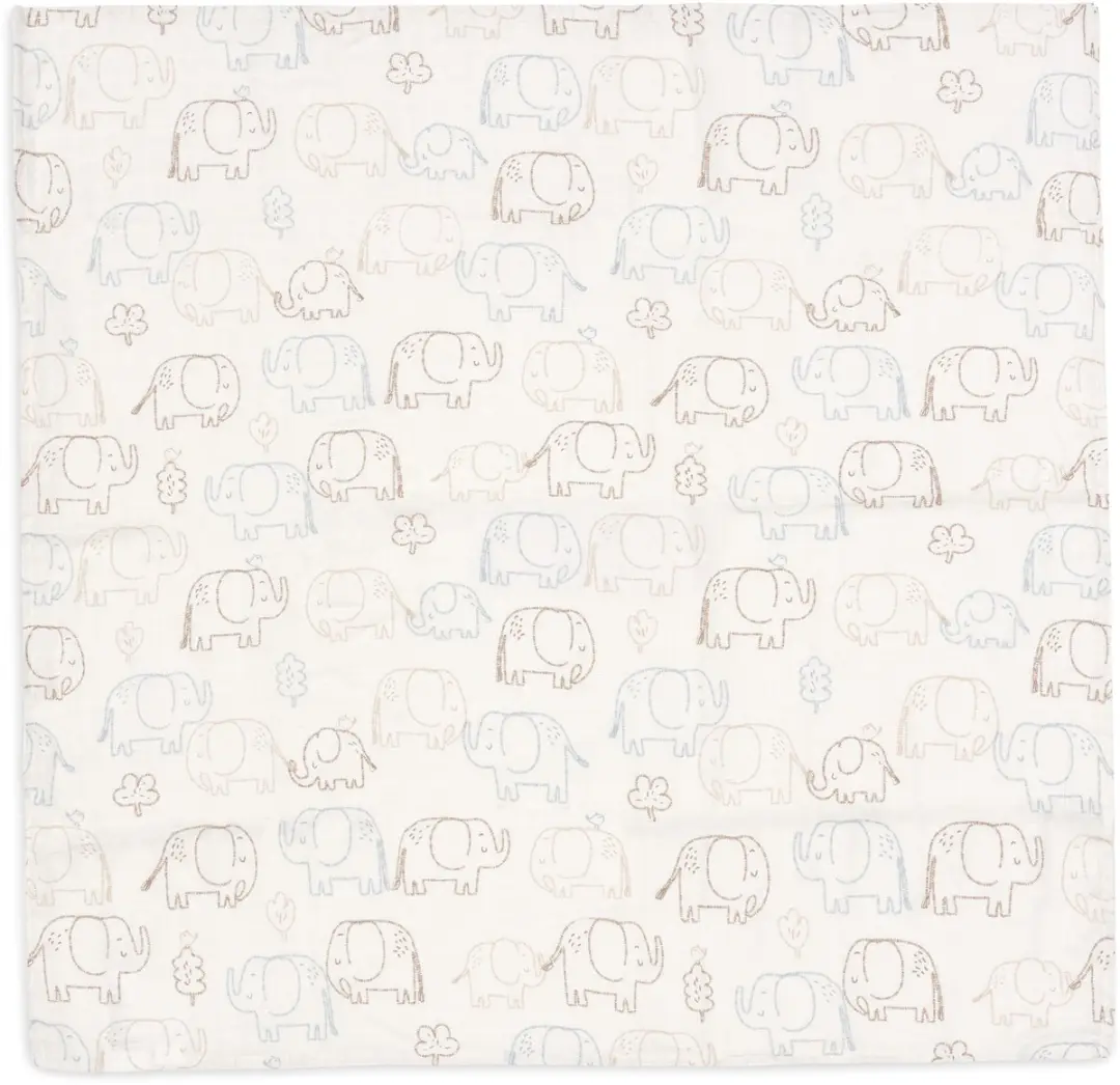 Jollein Hydrofiele Doek Small 70x70cm - Elephant Tales - 3 Stuks