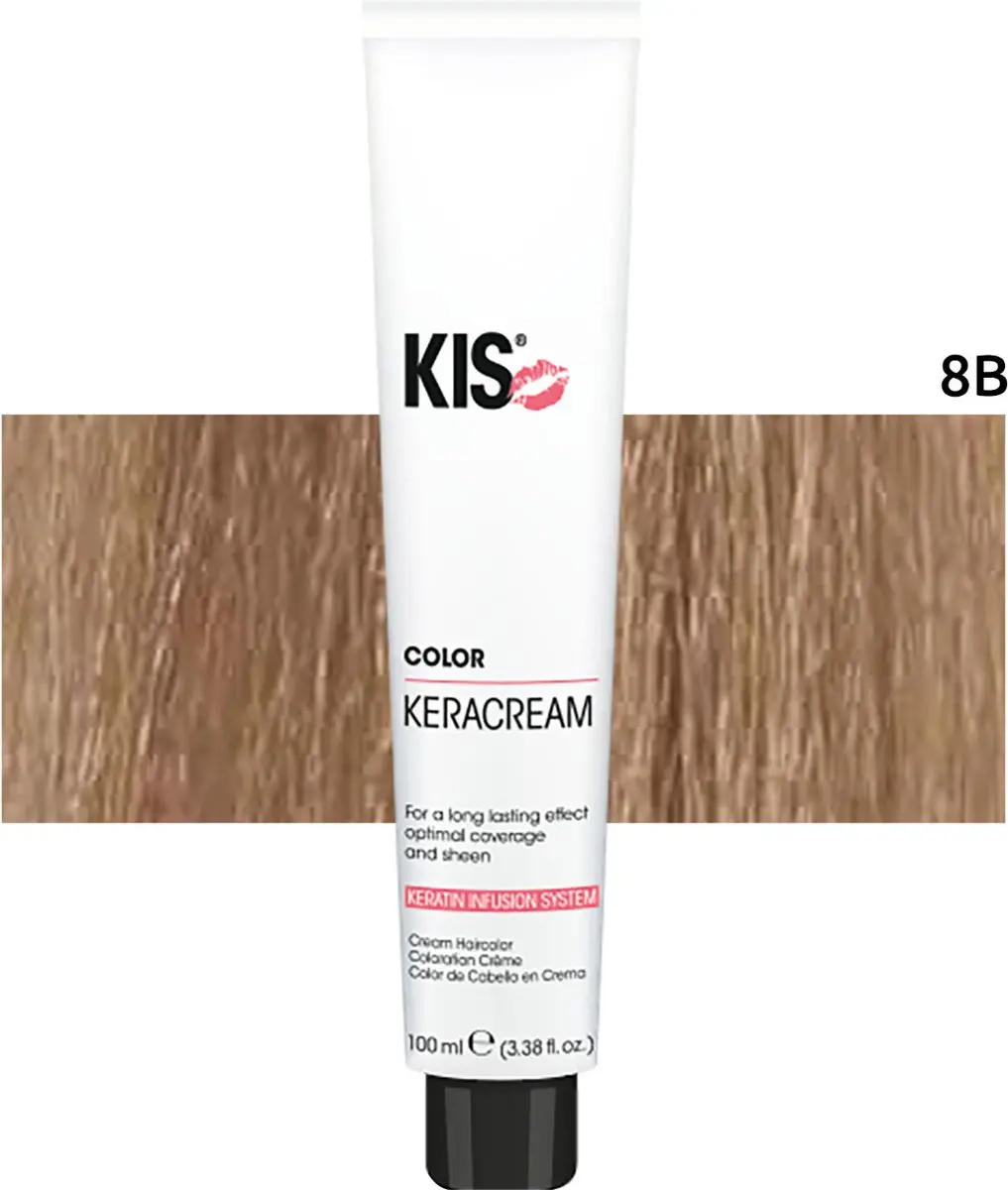 KIS Haarverf 8B Lichtbeige 150ml - Permanent Full Coverage
