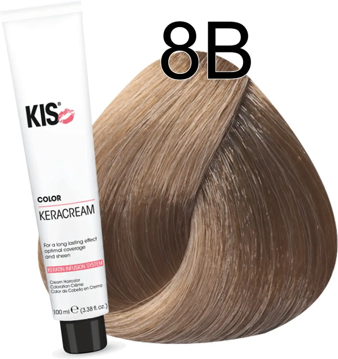 KIS Haarverf 8B Lichtbeige 150ml - Permanent Full Coverage