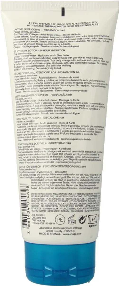 Uriage Eau Thermale Silky Body Lotion 200ml - Droge Gevoelige Huid